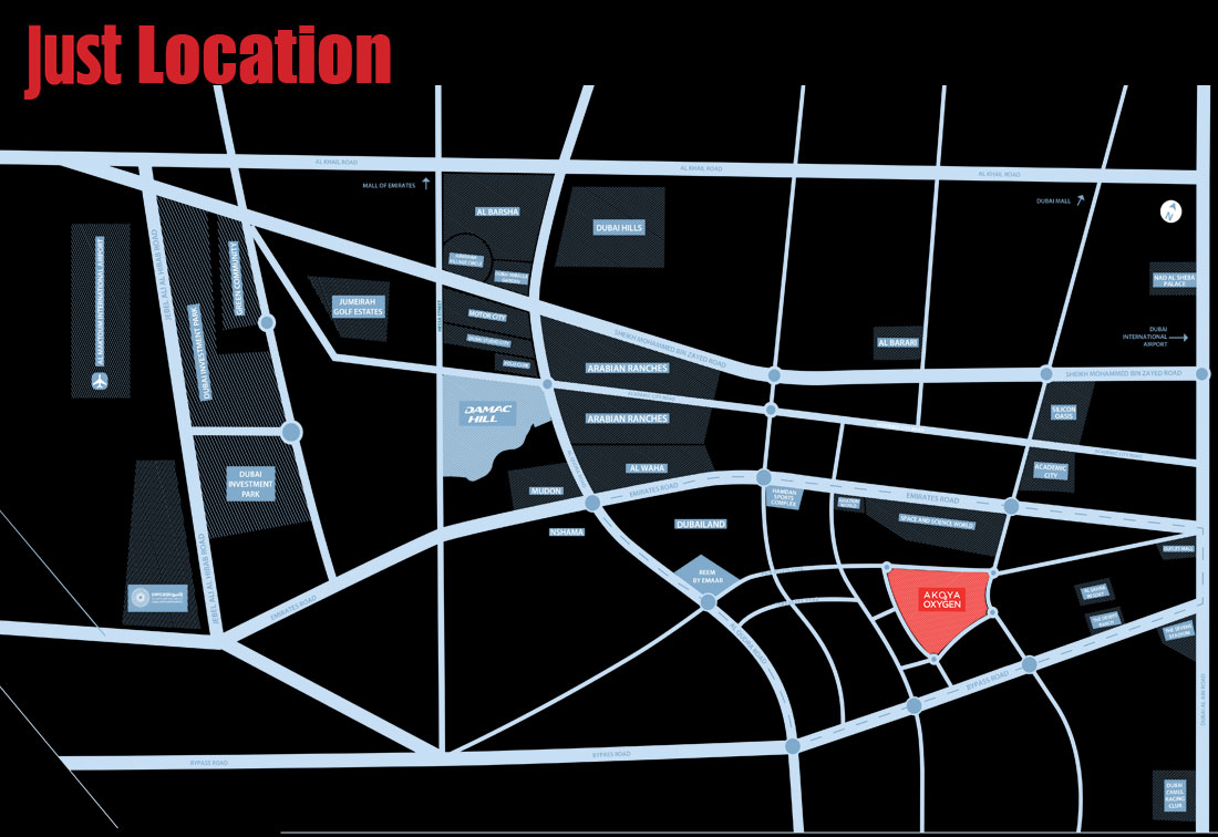 Just Cavalli Villas Location Map